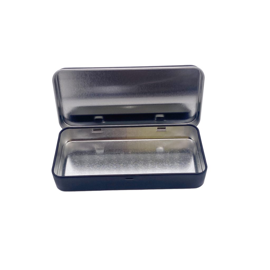 OEM in Stock Customized Hinged Flip Lid Iron Box for Pill Tablet Jar Packaging Candy Tin Box