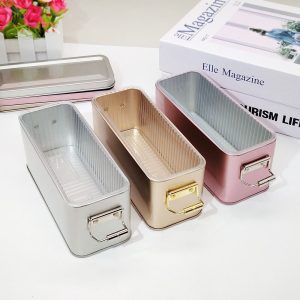OEM Wholesale 150x60x65mm Tiramisu Metal Tin Can with Lock for Cake Candy Dessert Fruit Cake Tiramisu Tin Food Packaging Box