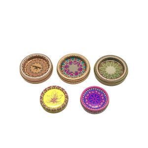 OEM Wholesale Empty Saffron Tin Packaging Saffron Metal Box Round Aluminum Tin Saffron Packaging Tin Box