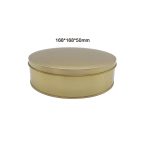 Popular Oven-safe Food-grade Gold Tiramisu Flat Large Recyclable Guangdong Tin Wedding Cake Metal Box Candy Biscuit Packaging