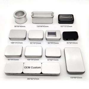 Professional Factory Custom Small Metal Hinge Tin Box Packaging Sliding Tin Case Gift Box