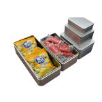Rectangle Tin Box & Can for Food, Metal Packaging Container for Handmade Cookies, Biscuits and Tiramisu Cakes