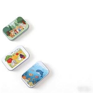 Recyclable Metal Hinged Tin Box Mini Portable Food-Safe Storage Container Kit with Lid and Custom Logo for Home Use