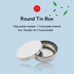 Round Snap Pop Lid Tin Can Custom Printed Tinplate Mint Candy Box  for Mints Gum Gift Packaging