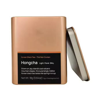 RTS In-Stock OEM Wholesale Custom Printed Food-Grade Tea Candy Rectangle Tin Container with Recycled Materials Tea Tin Box