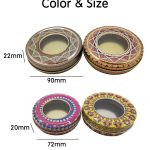Saffron Tin Can, Food Grade Metal Tinplate Storage Container with Airtight Lid for Spice Packaging