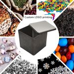 Square Custom Printed & Embossed Logo Food Grade Tinplate Box, FDA Certified, Customizable Size for Tea Coffee Biscuit Chocolate