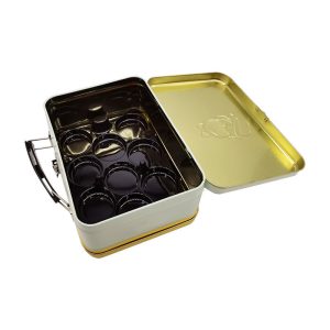 Wholesale Custom Logo Silk Screen Printed Cylinder Tinplate Kids Lunch Box Handle Durable Food Storage Container Gift & Craft