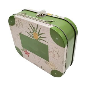 Wholesale Custom Logo Silk Screen Printed Cylinder Tinplate Kids Lunch Box with Handle Durable Food Storage Container Packs