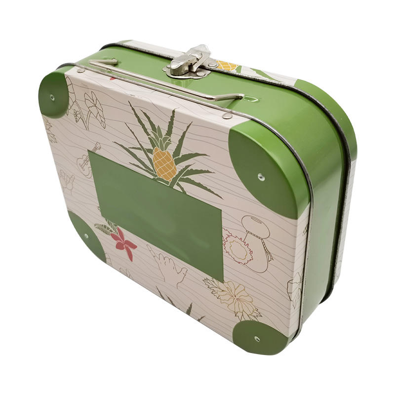 Wholesale Custom Logo Silk Screen Printed Cylinder Tinplate Kids Lunch Box with Handle Durable Food Storage Container Packs