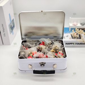 Wholesale Custom Logo Silk Screen Printed Tinplate Cylinder Kids Lunch Box Handle-Durable Food Storage Container for Gift Craft
