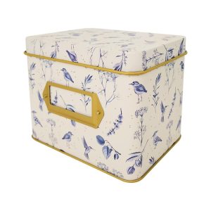Wholesale Custom Printed Holiday Recipe Cards Box Tin Container 4x6 Vintage Design Luxury Metal Empty Recipe Tin With Cards
