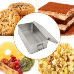 Wholesale Customization Rectangle Double Snap With Lock Food Grade Tinplate Tin Box Cake Tiramisu Biscuit Packaging