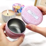 Wholesale in Store OEM 50g Round Saffron Candy Leaves Eco-friendly Guangdong YX326 Metal Tin Can for Candle