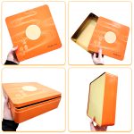 Wholesale OEM Custom Guangdong Square Metal Cookie Biscuit Tin Box Cosmetic Moon Cake Tin Containers Festival