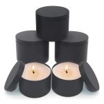 Wholesale Ready-to-ship Round 4 Oz 6 Oz 8 Oz Empty Lacquered Tin Screw Cap Candle Jar Containers with Lid Gift & Craft OEM/ODM