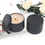 Wholesale Ready-to-ship Round 4 Oz 6 Oz 8 Oz Empty Lacquered Tin Screw Cap Candle Jar Containers with Lid Gift & Craft OEM/ODM